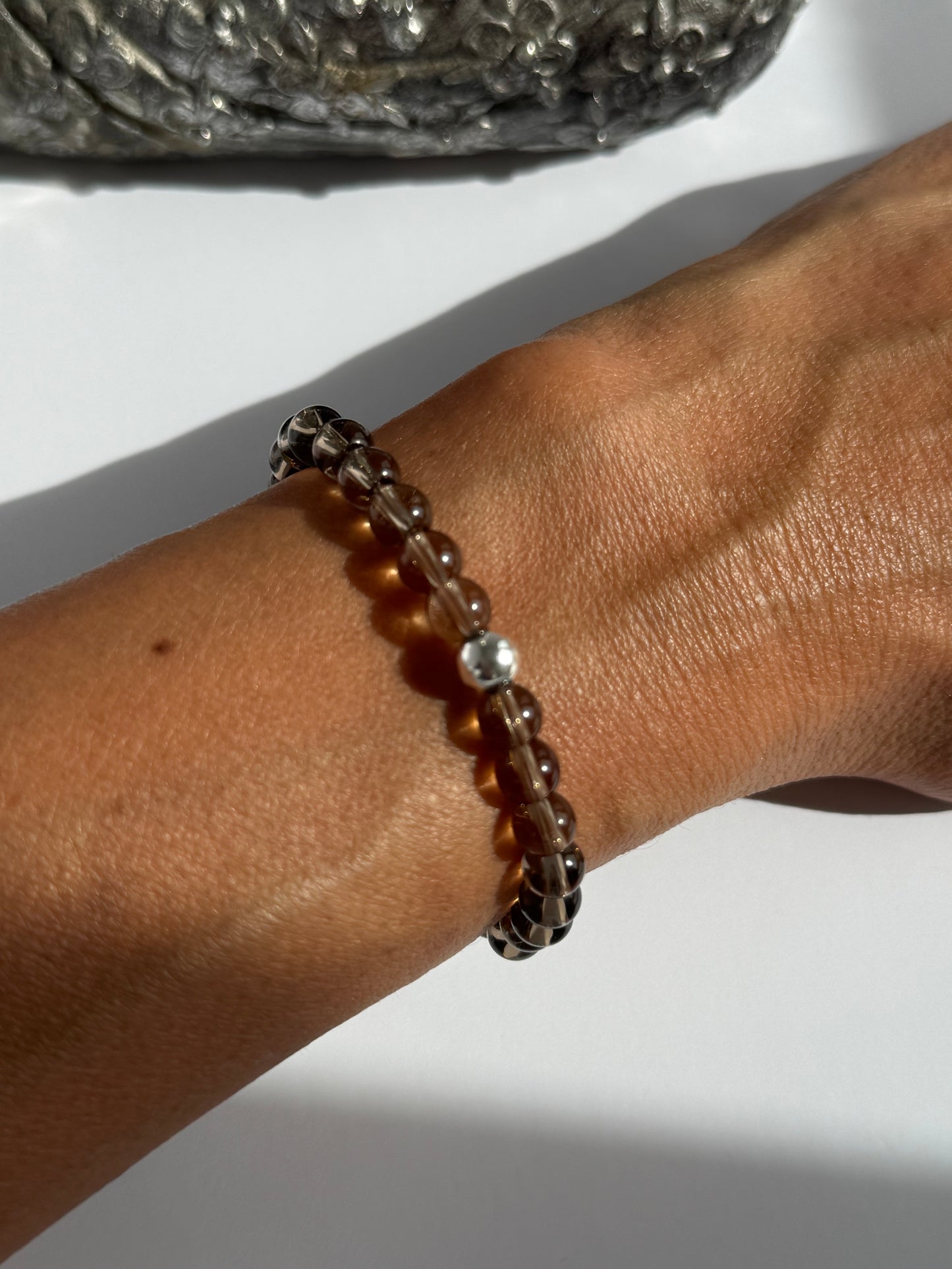 Smoky Quartz Intention 6mm Gemstone Bracelet