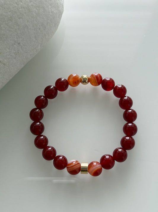 Carnelian Intention 8mm Gemstone Bracelet