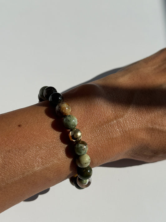 Green Chalcedony 8mm Gemstone Intention Bracelet