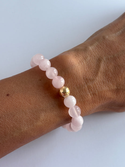 Rose Quartz 8mm Gemstone Intention Bracelet