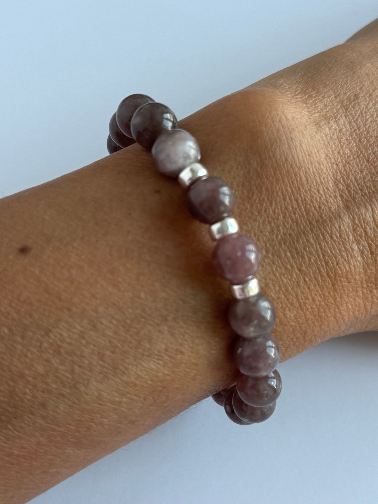 Lepidolite 8mm Gemstone Intention Bracelet