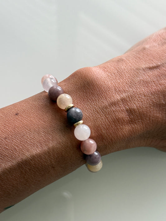 Purple Berry Quartzite Intention 8mm Gemstone Bracelet