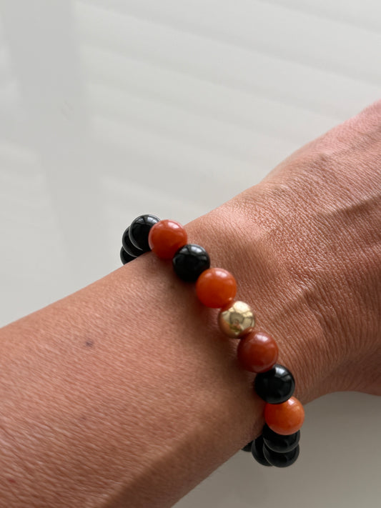 Obsidian & Aventurine Intention Bracelet – 8mm