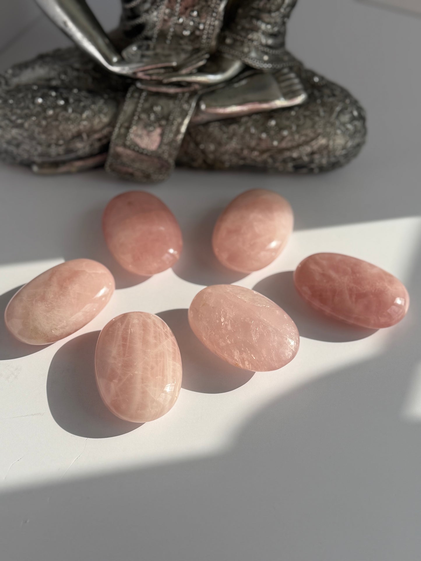 Rose Quartz Palm Stone (6cm) 1 count