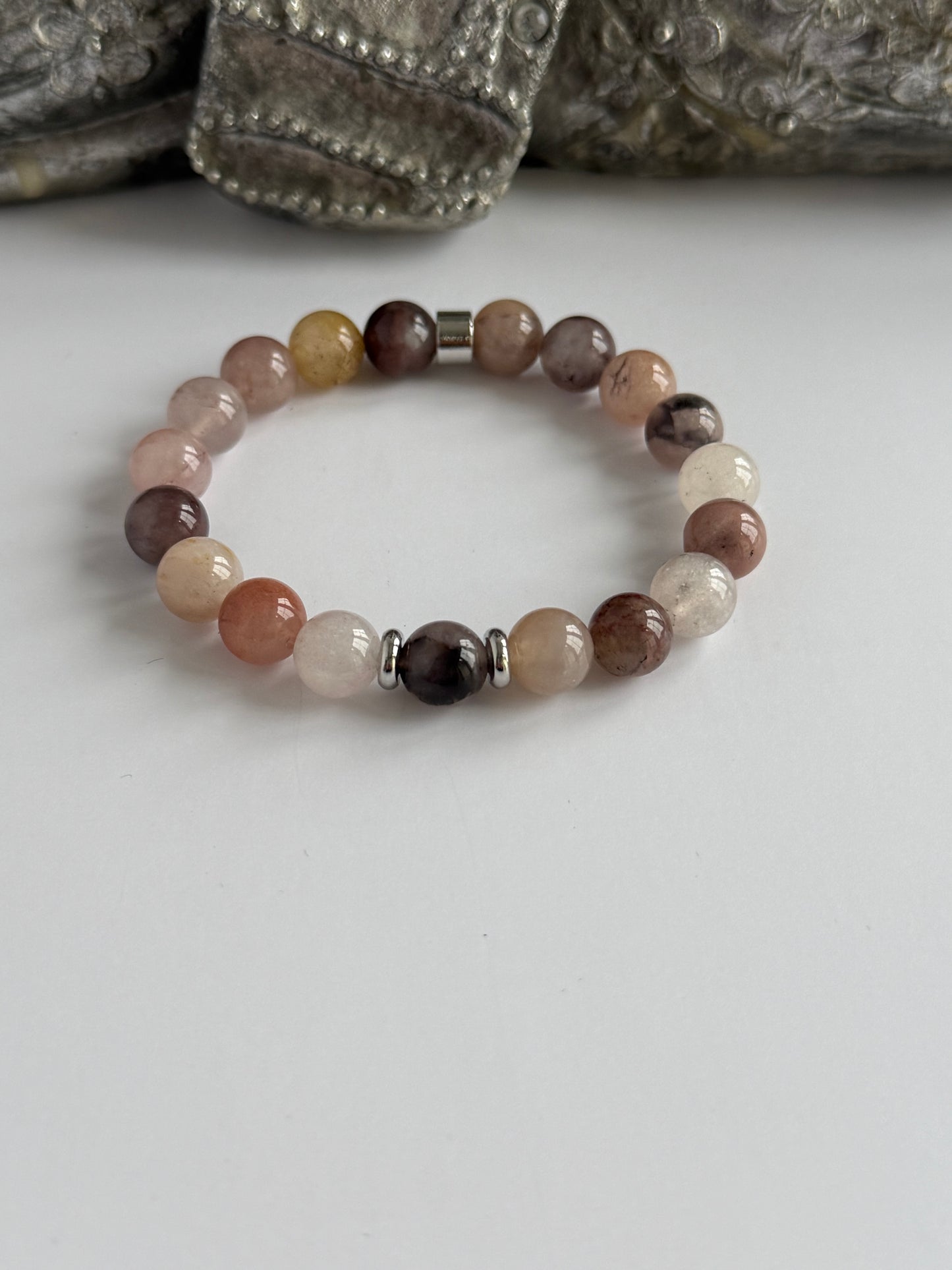 Purple Berry Quartzite Intention 8mm Gemstone Bracelet