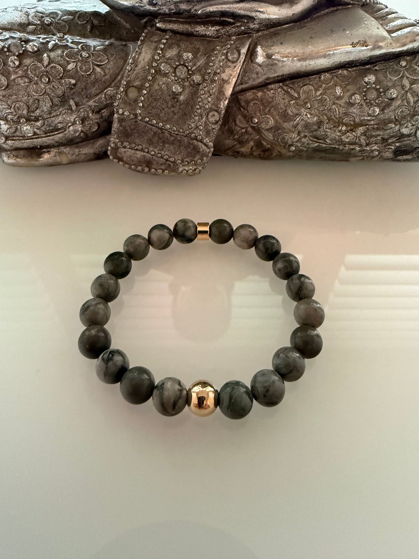 Green Wood Jasper Intention 8mm Gemstone Bracelet