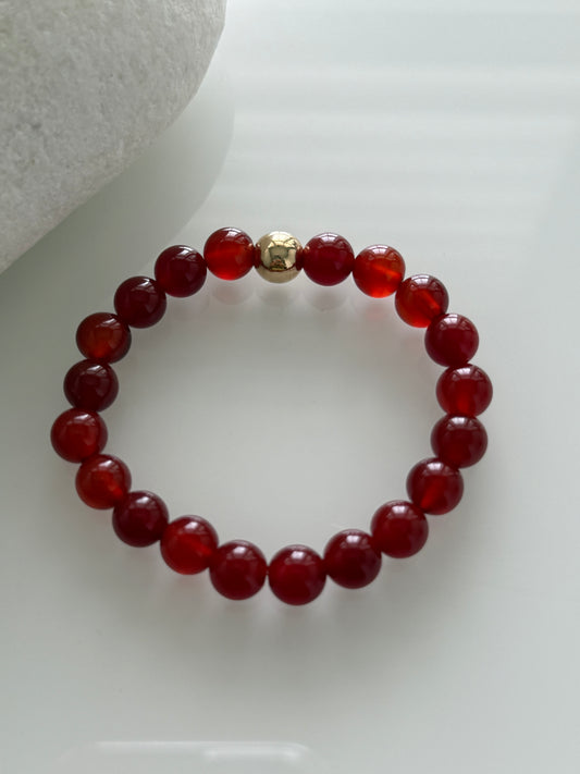 Carnelian Intention 8mm Gemstone Bracelet