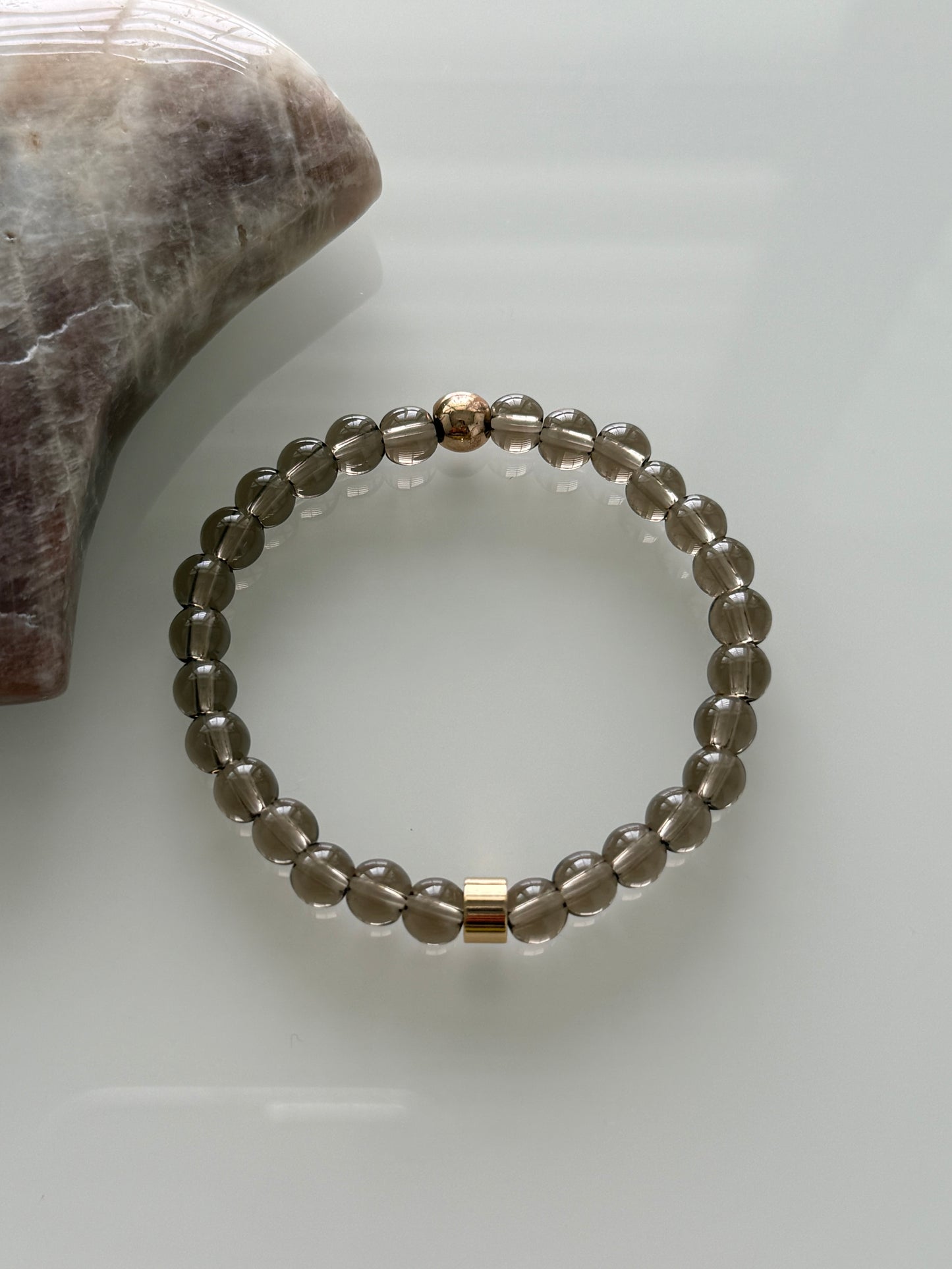 Smoky Quartz Intention 6mm Gemstone Bracelet
