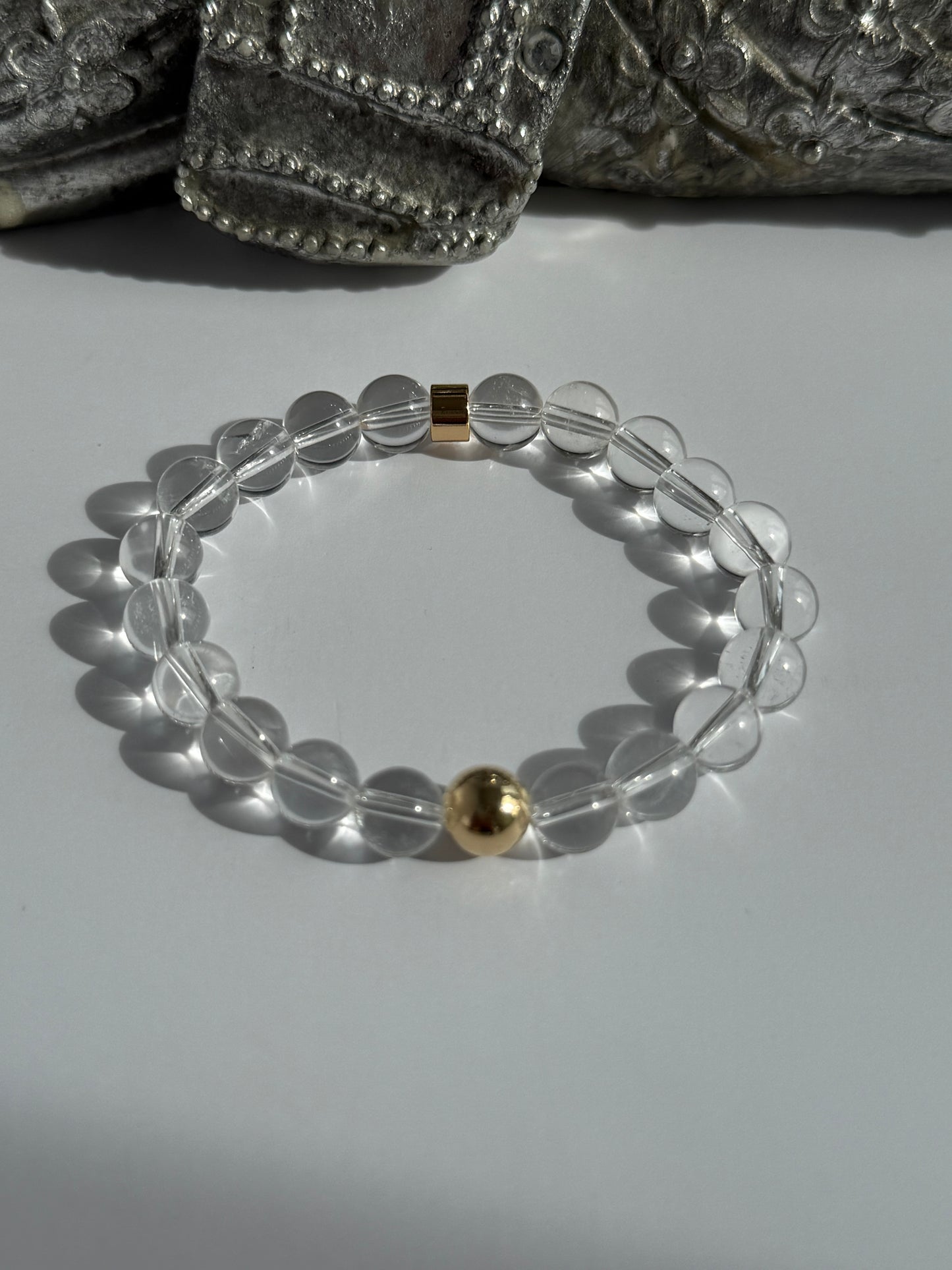 Clear Quartz Intention 8mm Gemstone Bracelet