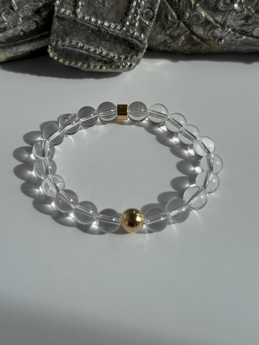 Clear Quartz Intention 8mm Gemstone Bracelet