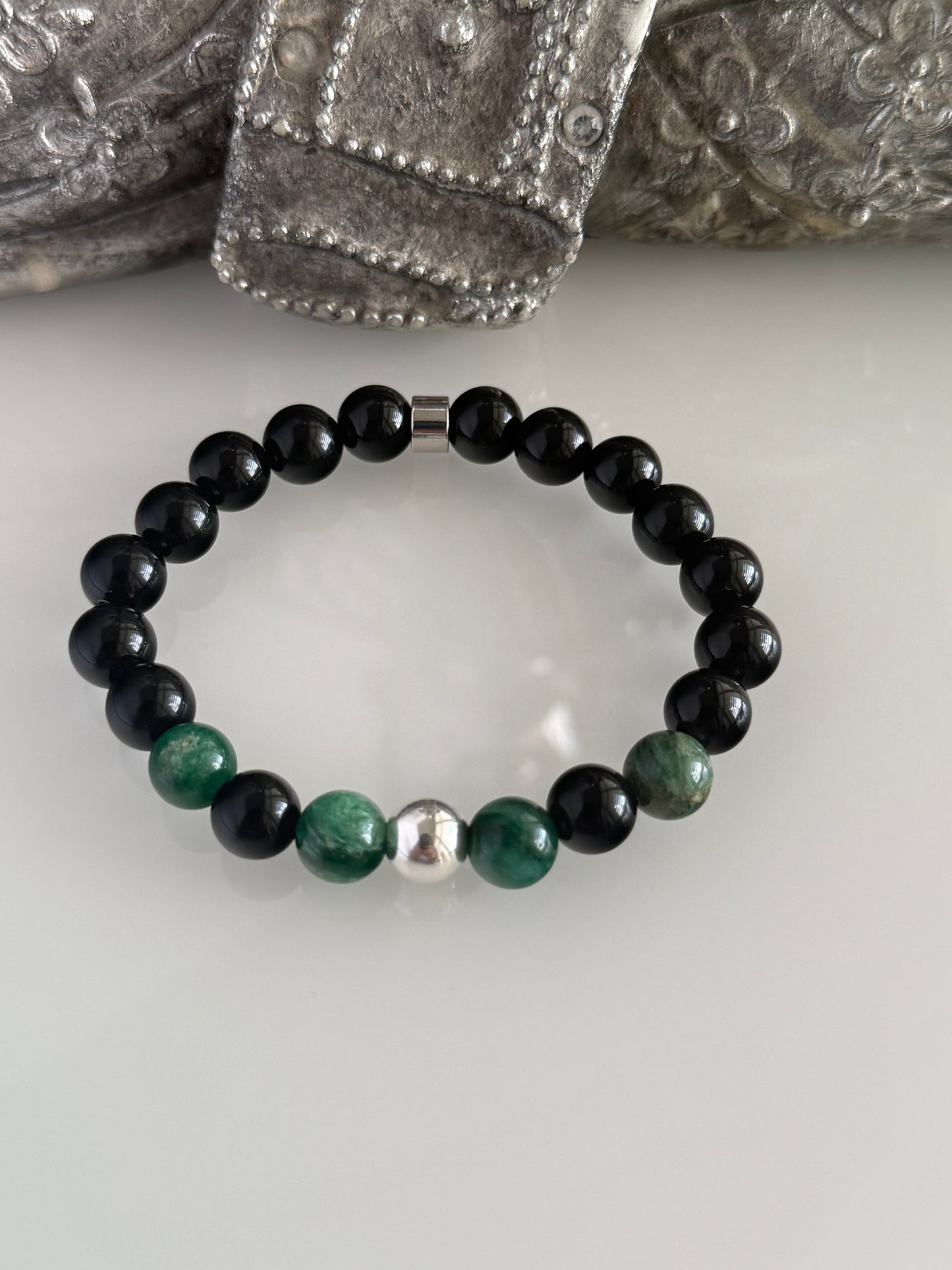 Obsidian & Lepidolite Intention Bracelet – 8mm