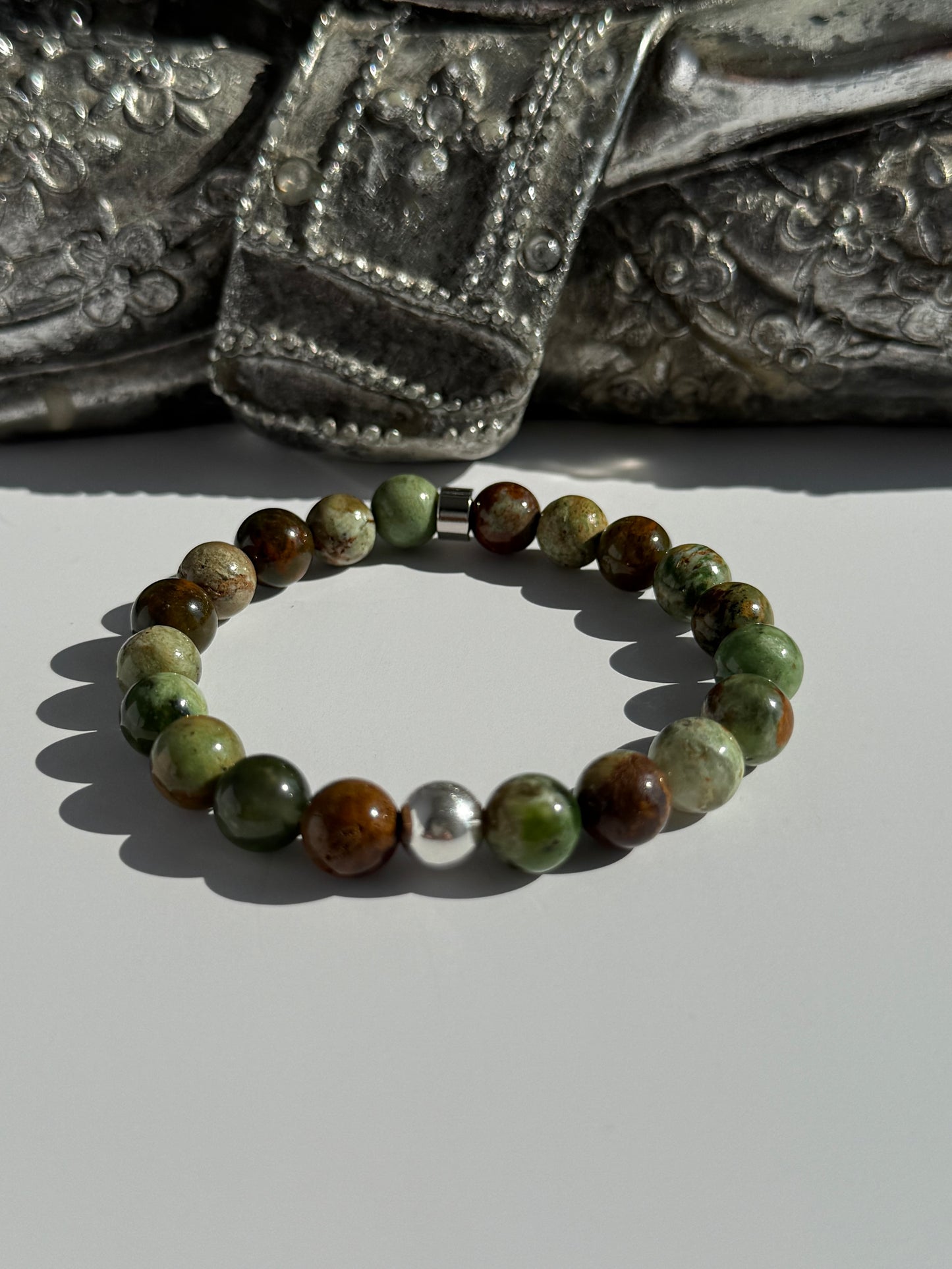 Green Chalcedony 8mm Gemstone Intention Bracelet