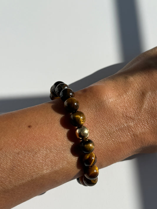 Tiger’s Eye 8mm Gemstone Intention Bracelet