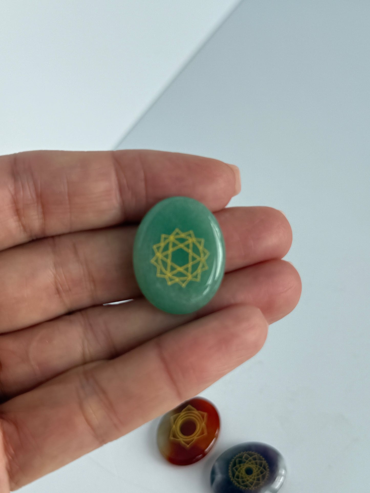 7 Chakra Crystal Oval Disc Set