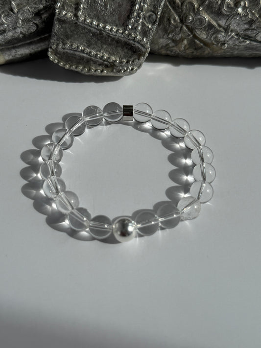 Clear Quartz Intention 8mm Gemstone Bracelet