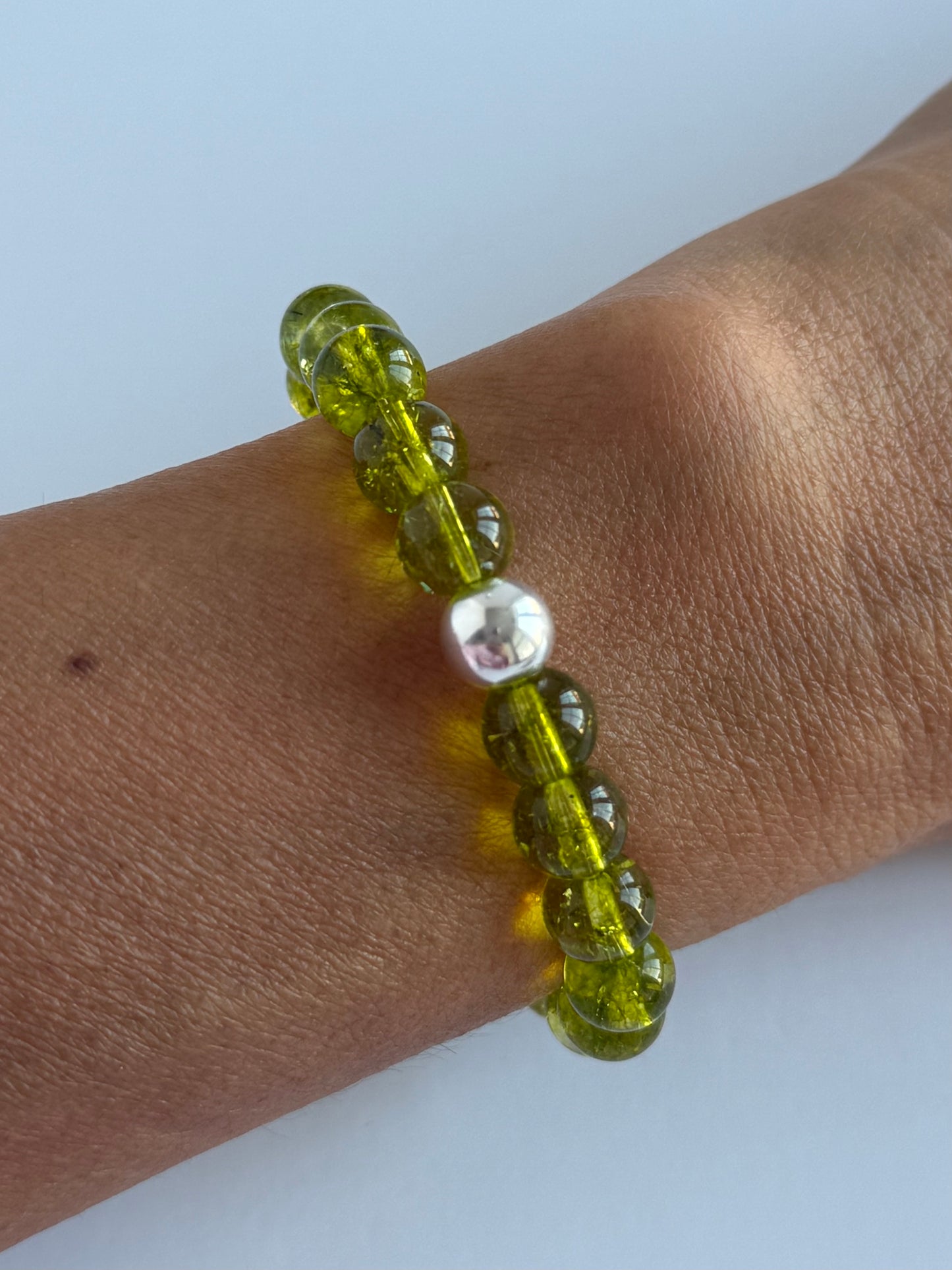 Peridot 8mm Gemstone Intention Bracelet