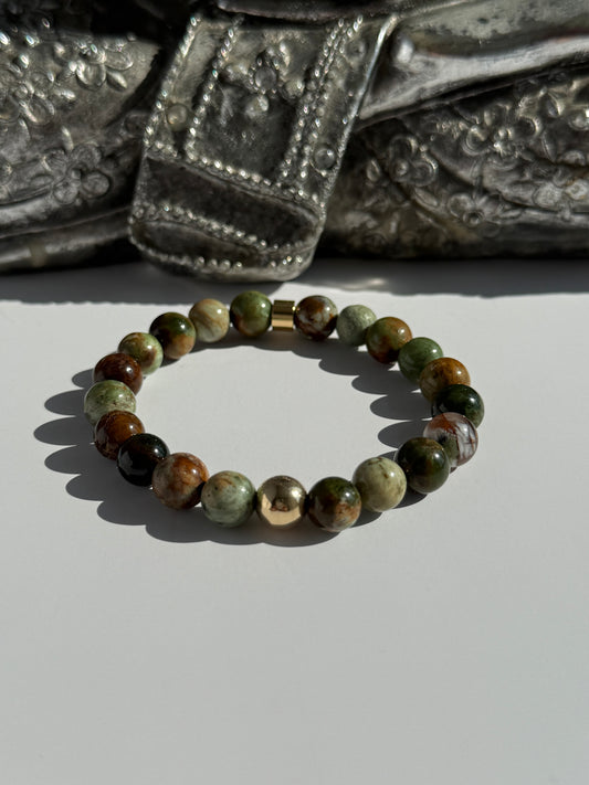 Green Chalcedony 8mm Gemstone Intention Bracelet
