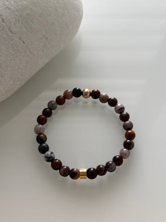 Petrified Wood Intention 6mm Gemstone Bracelet