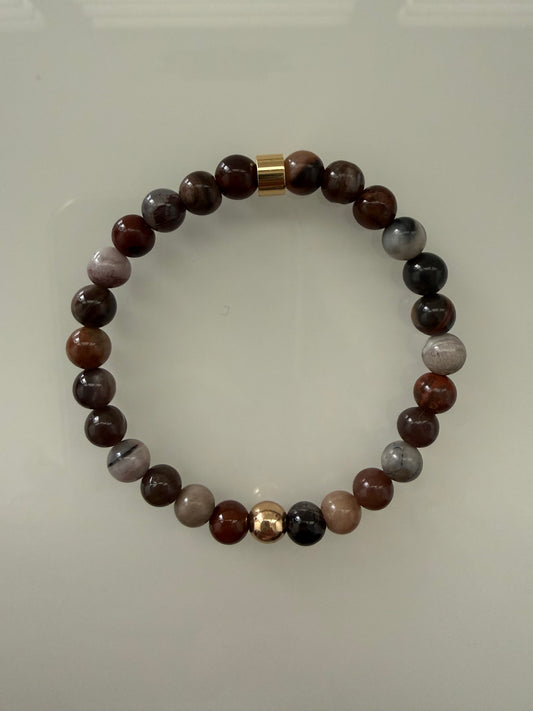Petrified Wood Intention 6mm Gemstone Bracelet