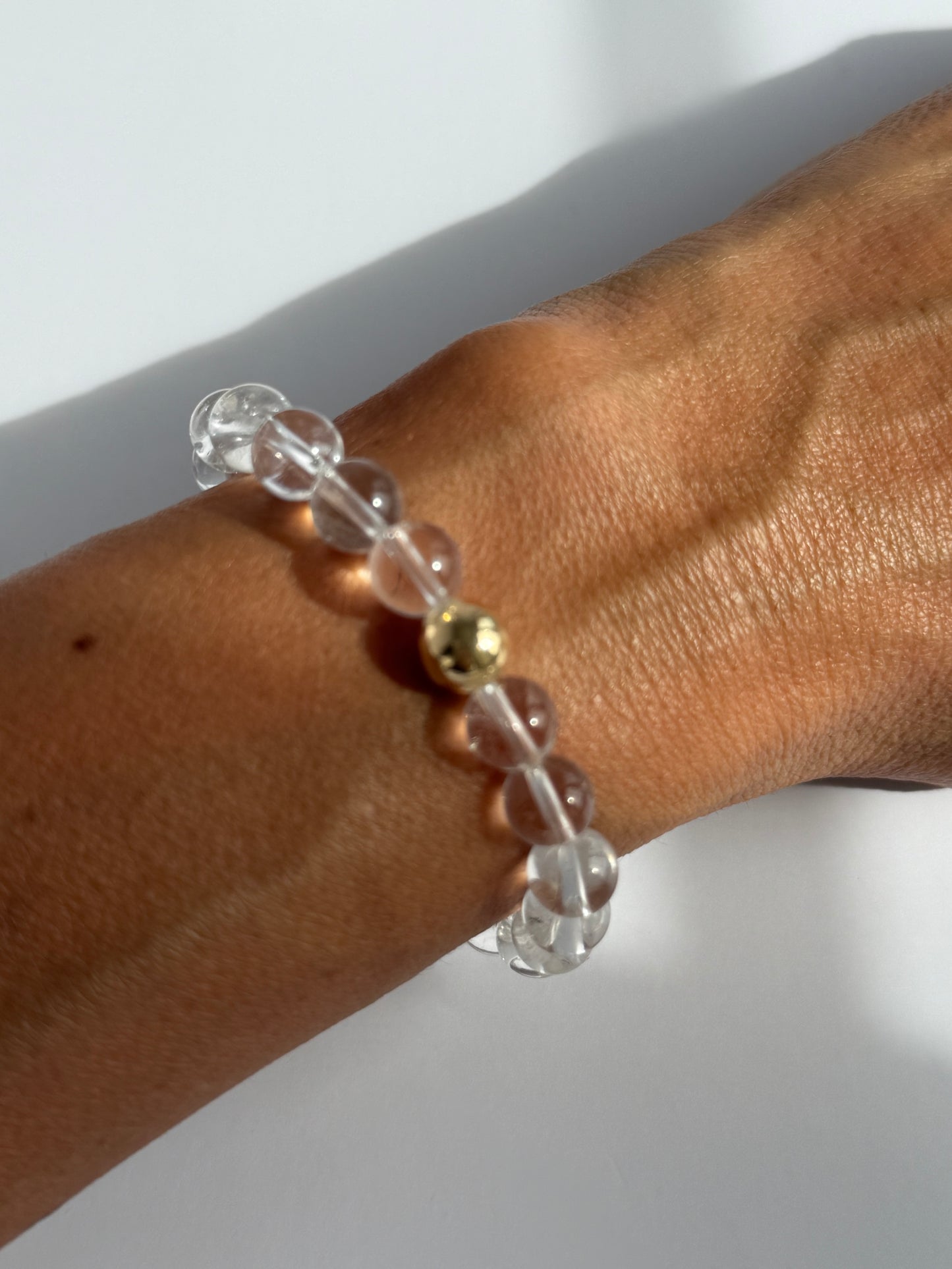 Clear Quartz Intention 8mm Gemstone Bracelet