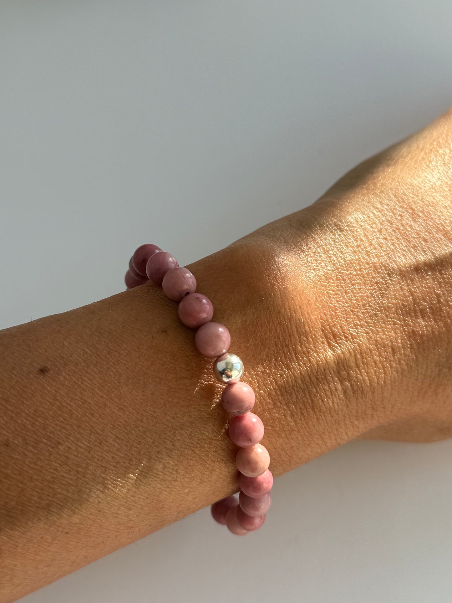 Chinese Rhodonite Intention 6mm Gemstone Bracelet