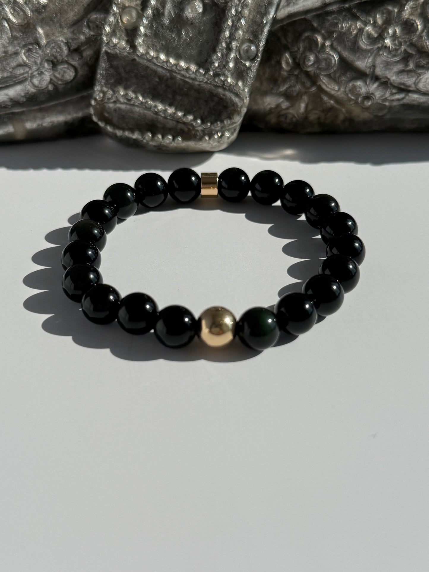 Obsidian 8mm Gemstone Intention Bracelet