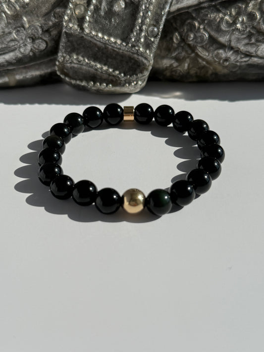 Obsidian 8mm Gemstone Intention Bracelet