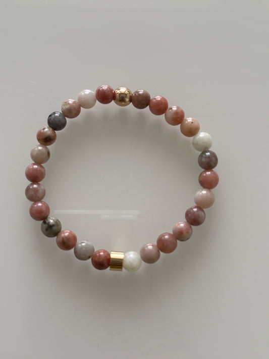 Pink Lepidolite Intention 6mm Gemstone Bracelet