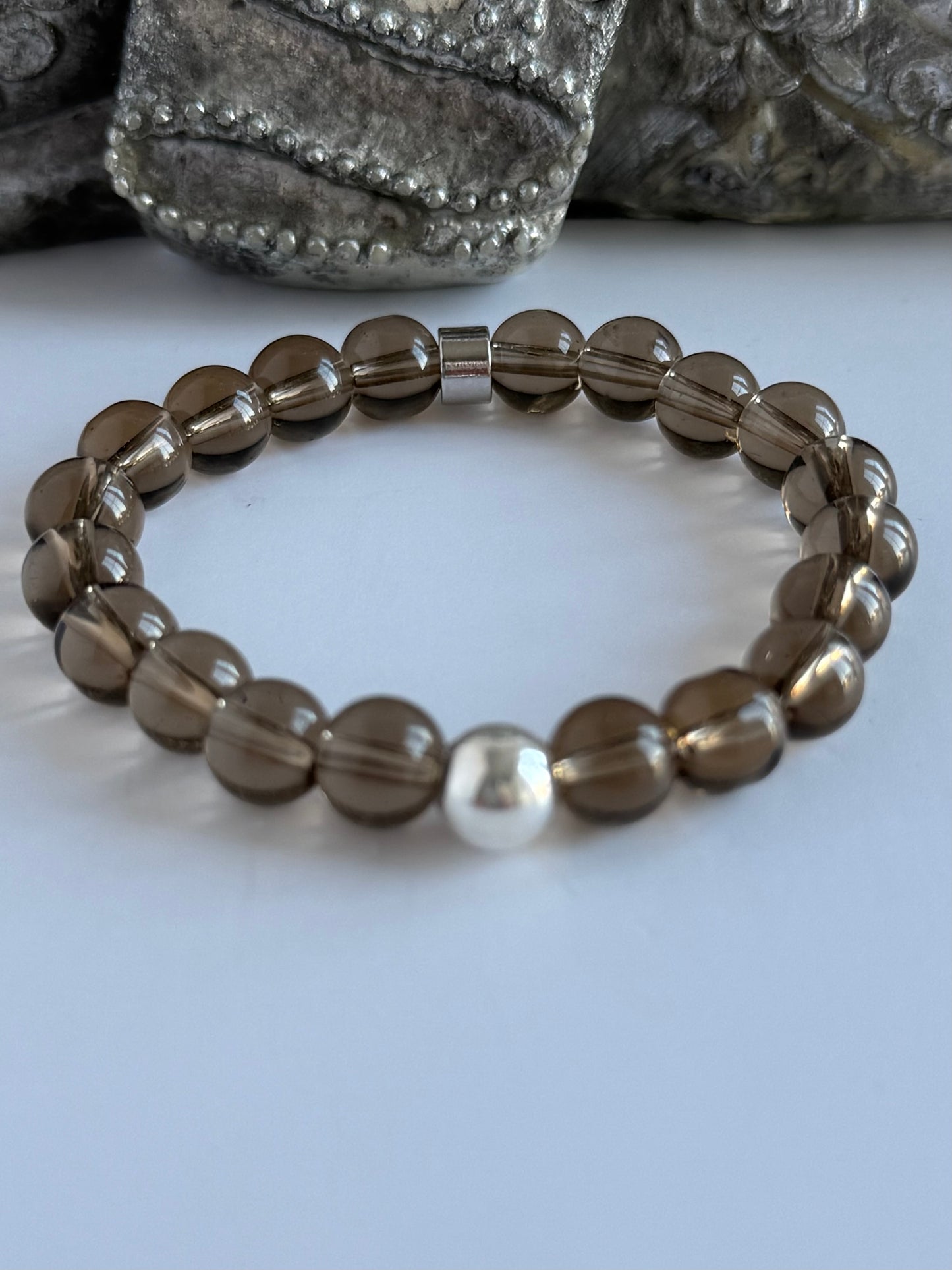 Smokey Quartz 8mm Gemstone Bracelet