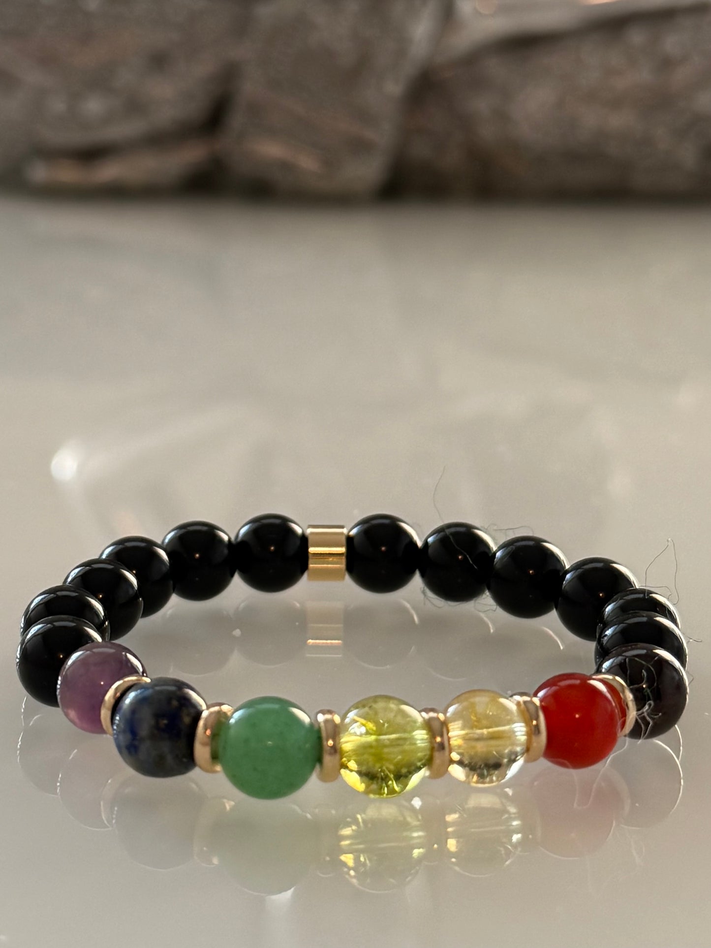 7 Gemstone Energy Intention Bracelet – 8mm