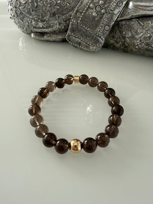 Smokey Quartz 8mm Gemstone Bracelet