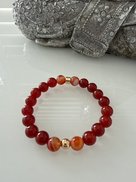 Carnelian Intention 8mm Gemstone Bracelet